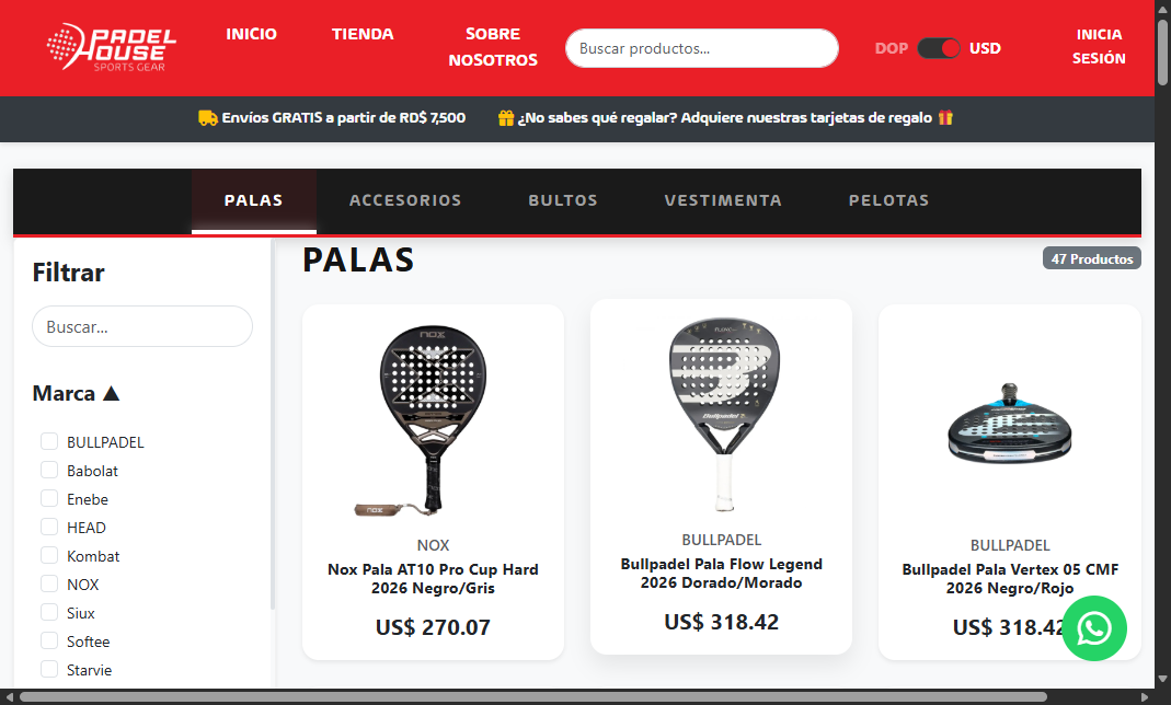 Captura de pantalla de Padel House RD