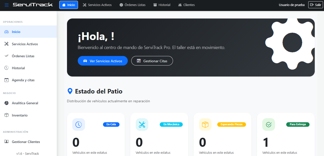Captura de pantalla de ServiTrack